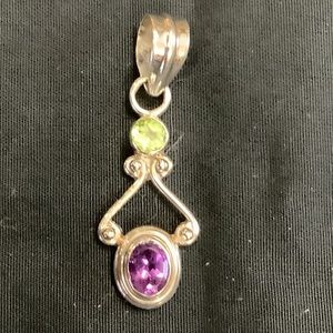 New amethyst and peridot pendant